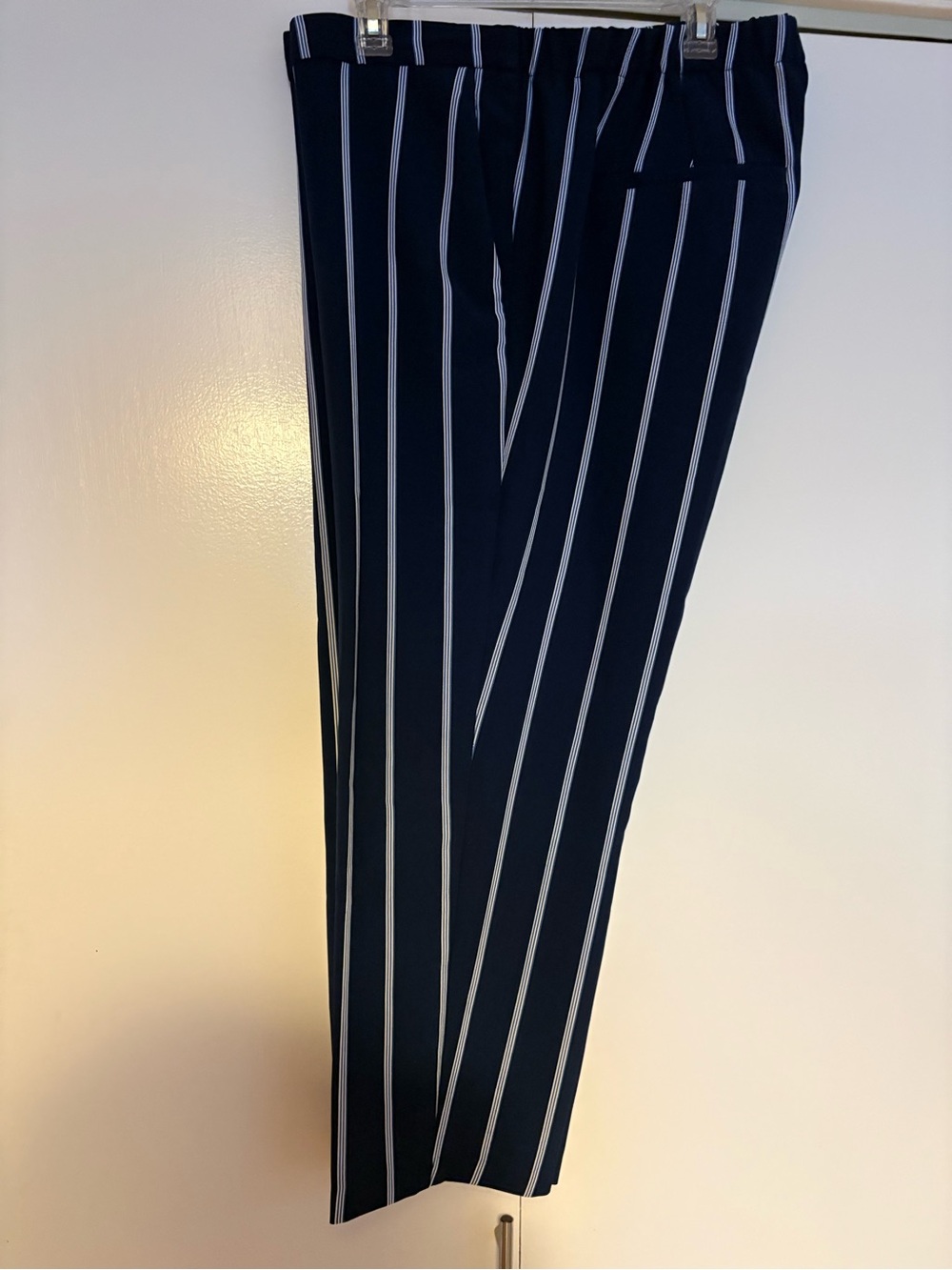 Old Navy Navy and White Vertical Stripe Dress Pants